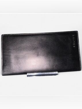 Celine Black Long Leather Bi-fold Wallet